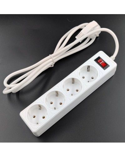 SP4W-518 GARDA. Сетевой фильтр 4 розетки,1,8м, белый. 5bites в Чите