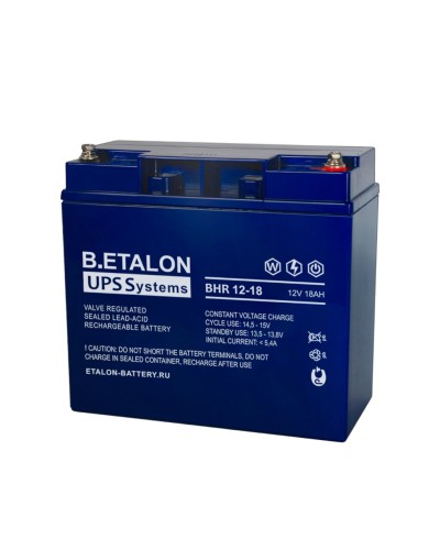 B.ETALON BHR 12-18. Аккумулятор герметичный свинцово-кислотный. ETALON в Чите