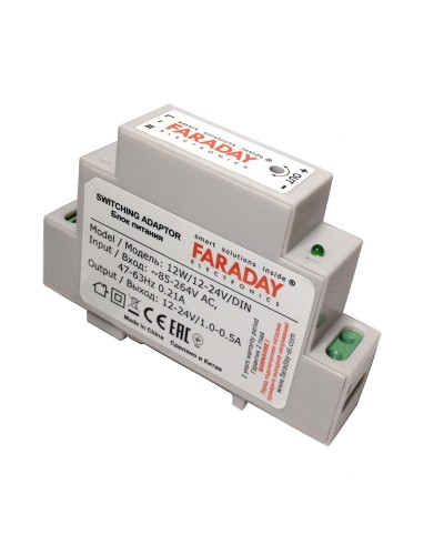 12W/12-24V/DIN. Блок питания. FARADAY в Чите