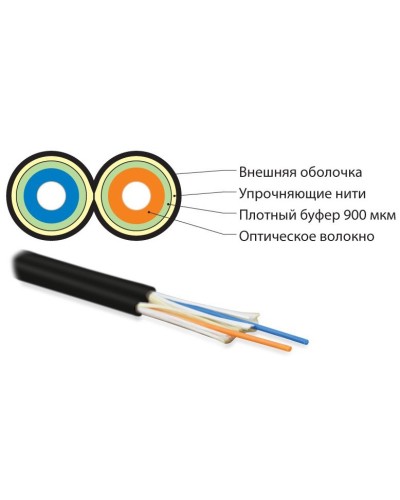 FO-D3-IN-50-2-LSZH-BK. Кабель волоконно-оптический многомодовый. Hyperline в Чите