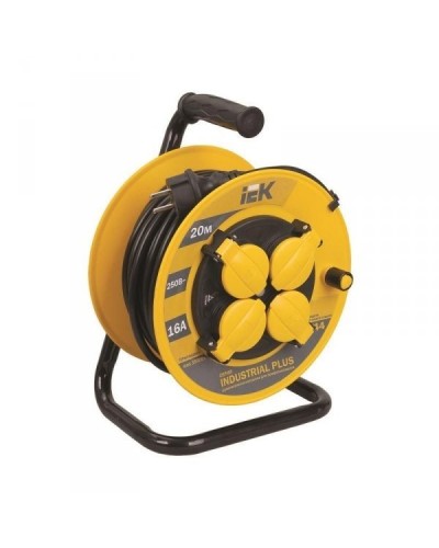 УК50 4 места, 50м (WKP15-16-04-50-44). Удлинитель на катушке Industrial plus. IEK в Чите