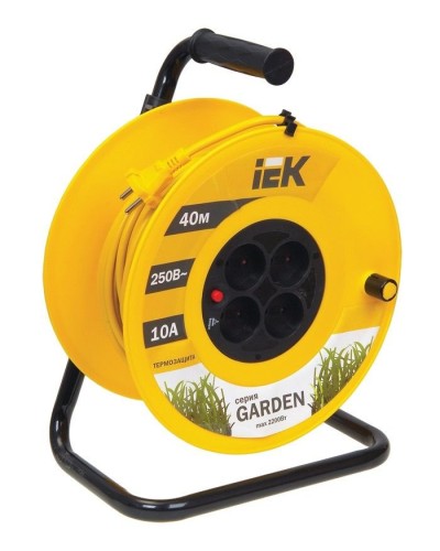 УК40 4 места, 40м (WKP23-10-04-40). Удлинитель на катушке Garden. IEK в Чите