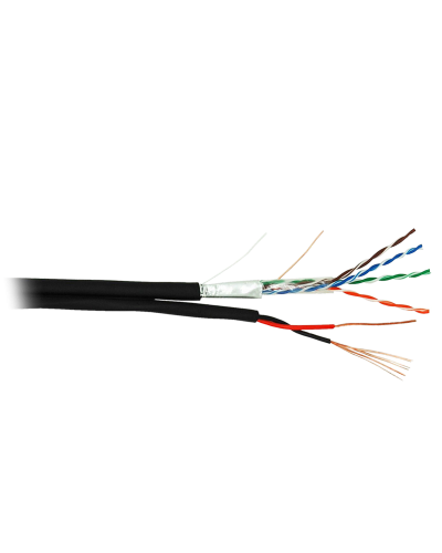 F/UTP 4pair, Cat5e, Out, PVC+PWR (EC-UF004-5E-PC150-PE-BK). Кабель «витая пара» (LAN) для структурированных систем связи. NETLAN в Чите