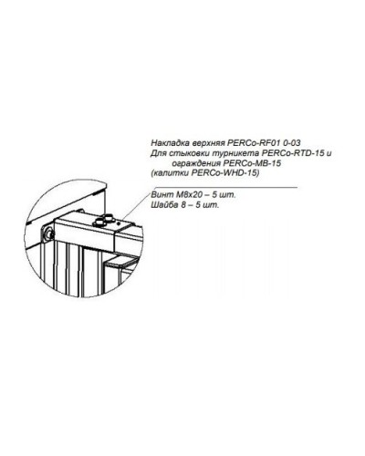 PERCo-RF01 0-03. Накладка верхняя. PERCo в Чите