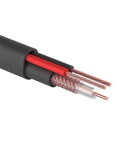 КВК-П-2+2x0,75 мм² (Cu/CCA) черный PROconnect (01-4109). Кабель комбинированный для систем видеонаблюдения. PROCONNECT в Чите