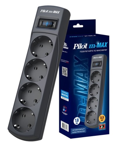 Pilot m-MAX 1.8м. Сетевой фильтр. Pilot в Чите