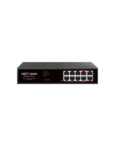 PND-08P-2M v.2. Коммутатор 10-портовый с функцией PoE. Polyvision в Чите
