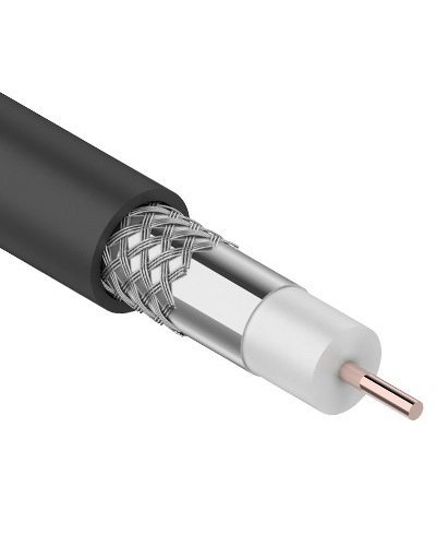 RG-6U, 75 Ом, CCS/Al/Al, 64%, 100 м OUTDOOR. REXANT (01-2202). Кабель коаксиальный радиочастотный. Rexant в Чите