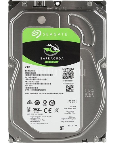 HDD 2000 GB (2 TB) SATA-III Barracuda (ST2000DM008). Жесткий диск (HDD) для видеонаблюдения. Seagate в Чите