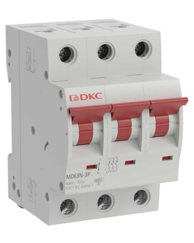 YON max MD63N 3P 50А 6кА C (MD63N-3PC50). Автоматический выключатель. ДКС в Чите