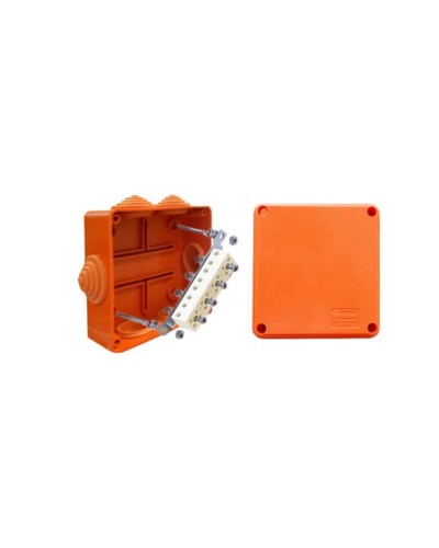 Коробка JBS100 100х100х55, 6 вых., 5P (0,15…4мм²) (43227HF). Коробка монтажная, огнестойкая, без галогена. Экопласт в Чите