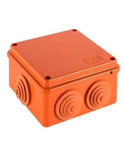 Коробка JBS100 100х100х55, 6 вых., 5P (1,5-10мм²) (43357HF): Коробка монтажная, огнестойкая, без галогена в Чите